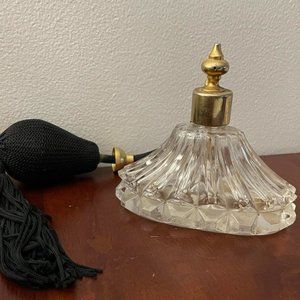 Vintage Matson Lead Crystal Perfume Bottle Atomizer With Bulb & Tassle
